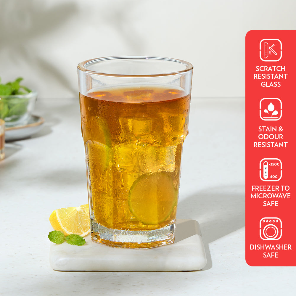 Pure borosilicate Glass Tumbler, Set of 6, 305ml