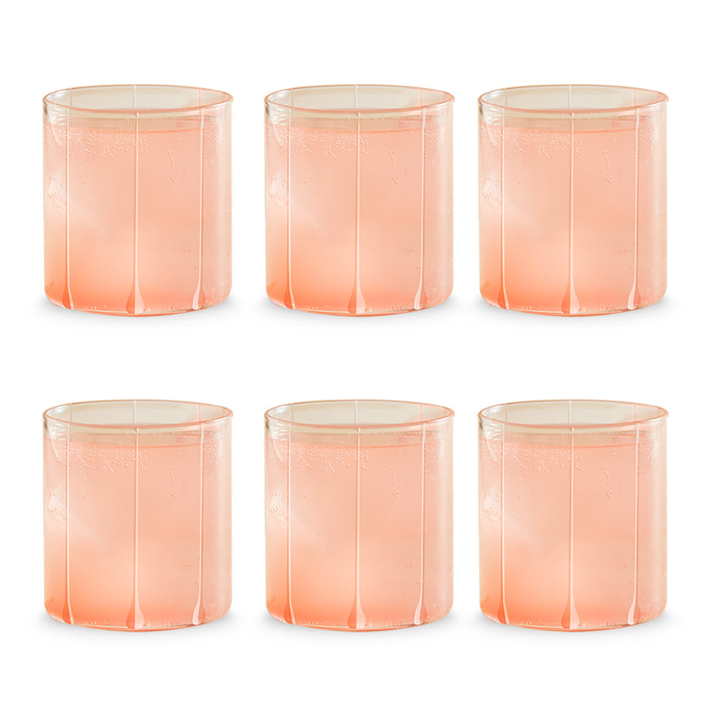 Bevel Cut Glass, Set of 6