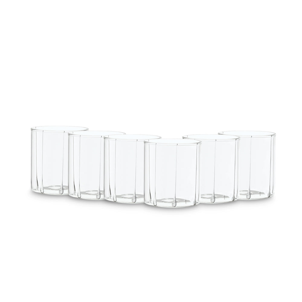 Bevel Cut Glass, Set of 6