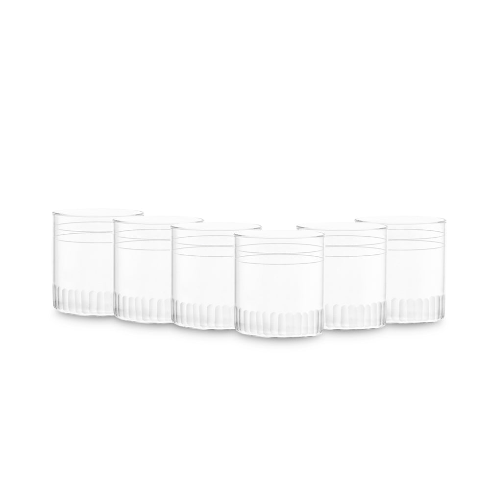 Classic lion pattern glass Set of 6
