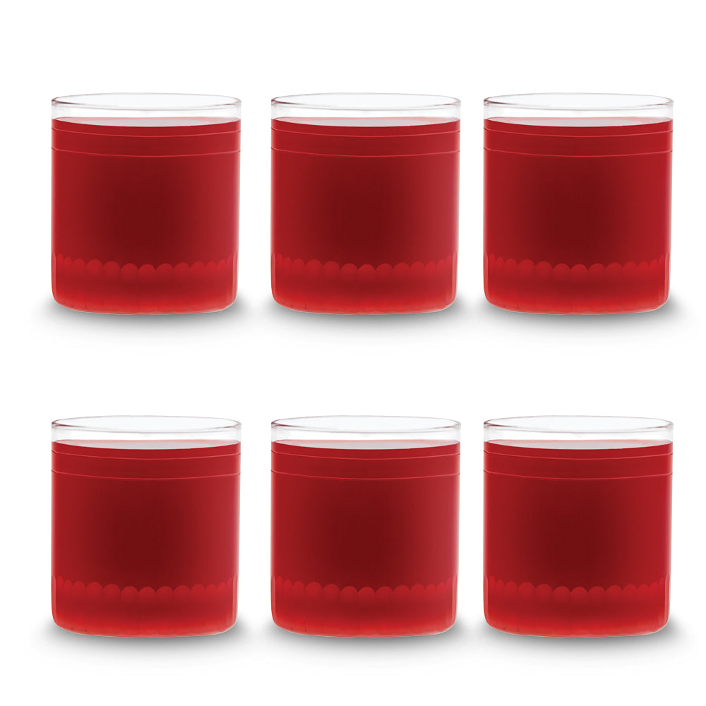 Classic lion pattern glass Set of 6