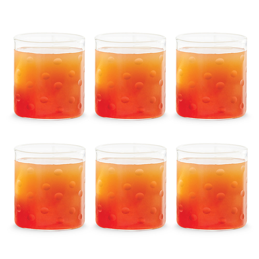 Polka Cut Glass, Set of 6