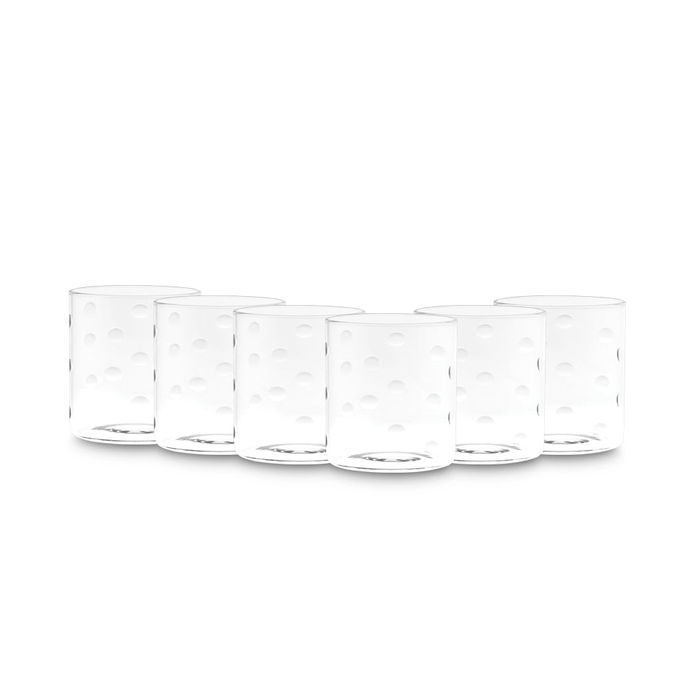 Polka Cut Glass, Set of 6