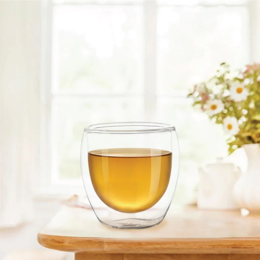 Double Wall Glass Tumbler, Set of 2, 300ml