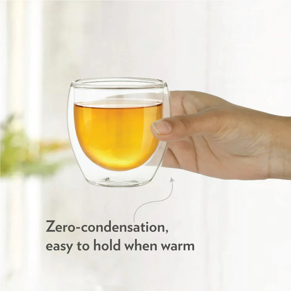 Double Wall Glass Tumbler, Set of 2, 300ml