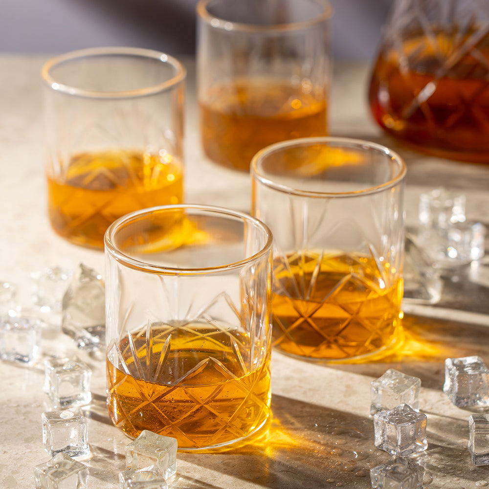 Whiskey Glass Set of 6, 350ml