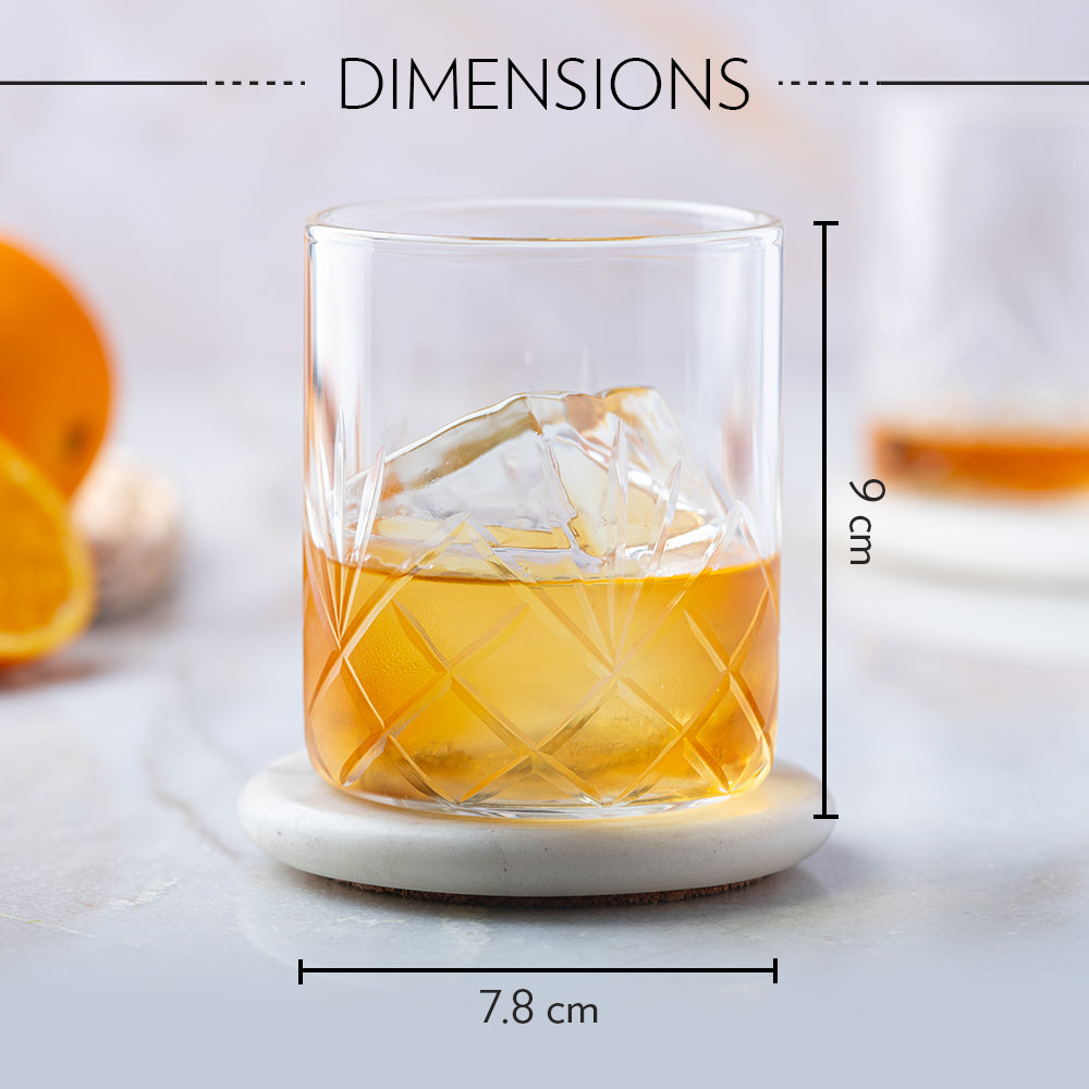 Whiskey Glass Set of 6, 350ml