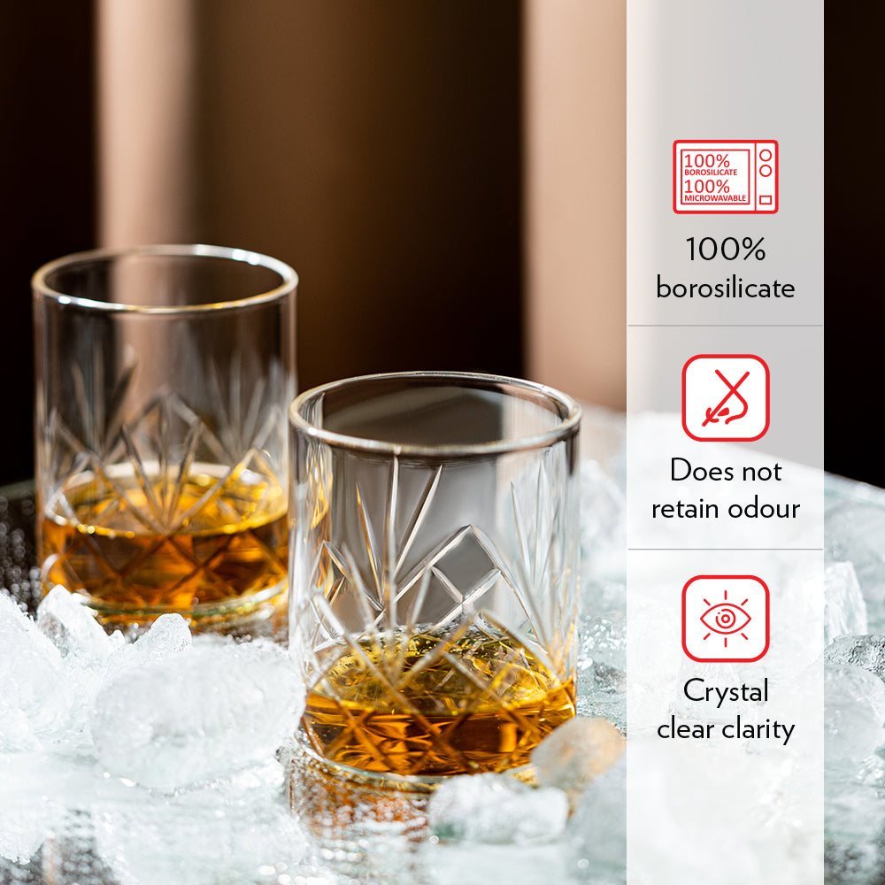 Whiskey Glass Set of 6, 350ml