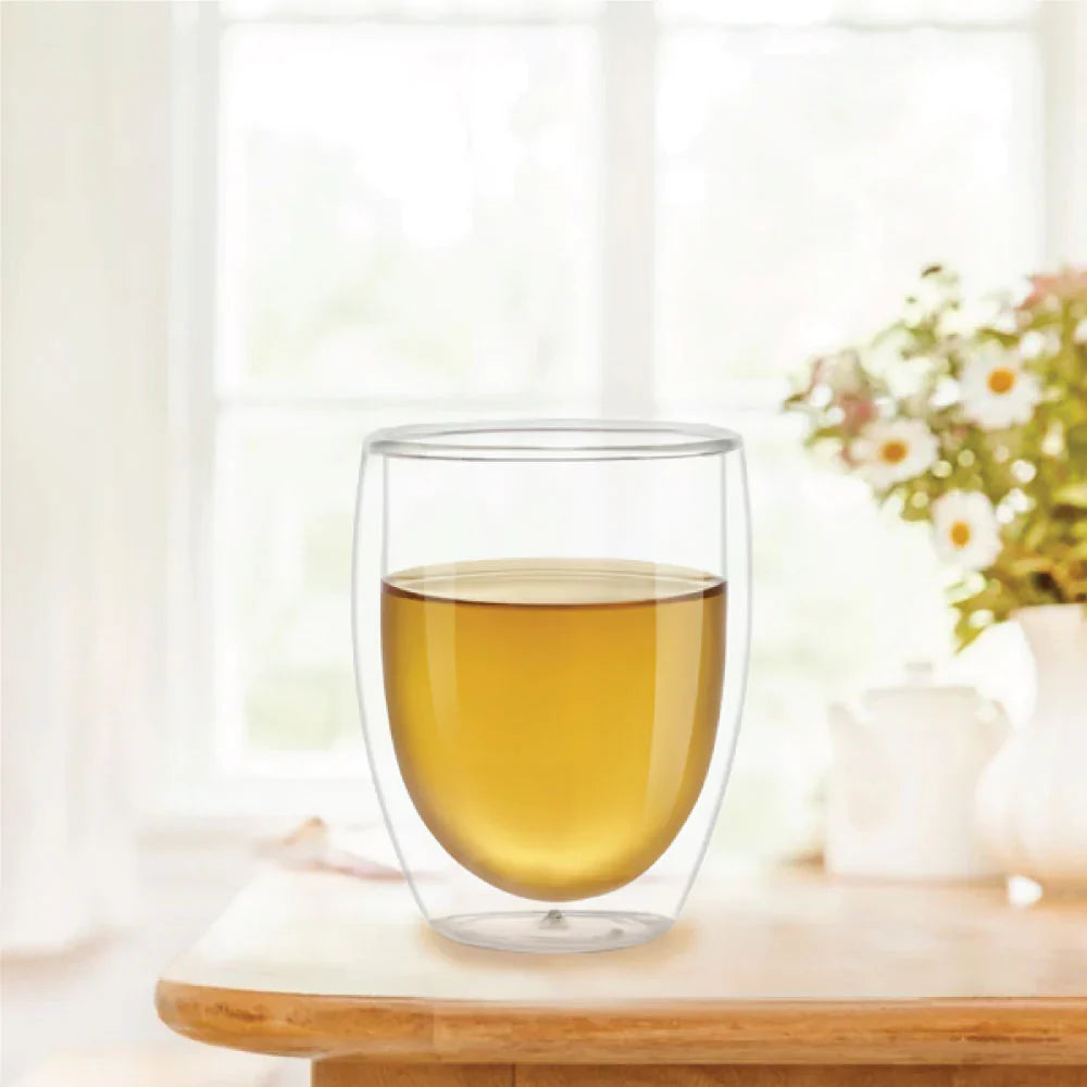 Double Wall Glass Tumbler, Set of 2, 400ml