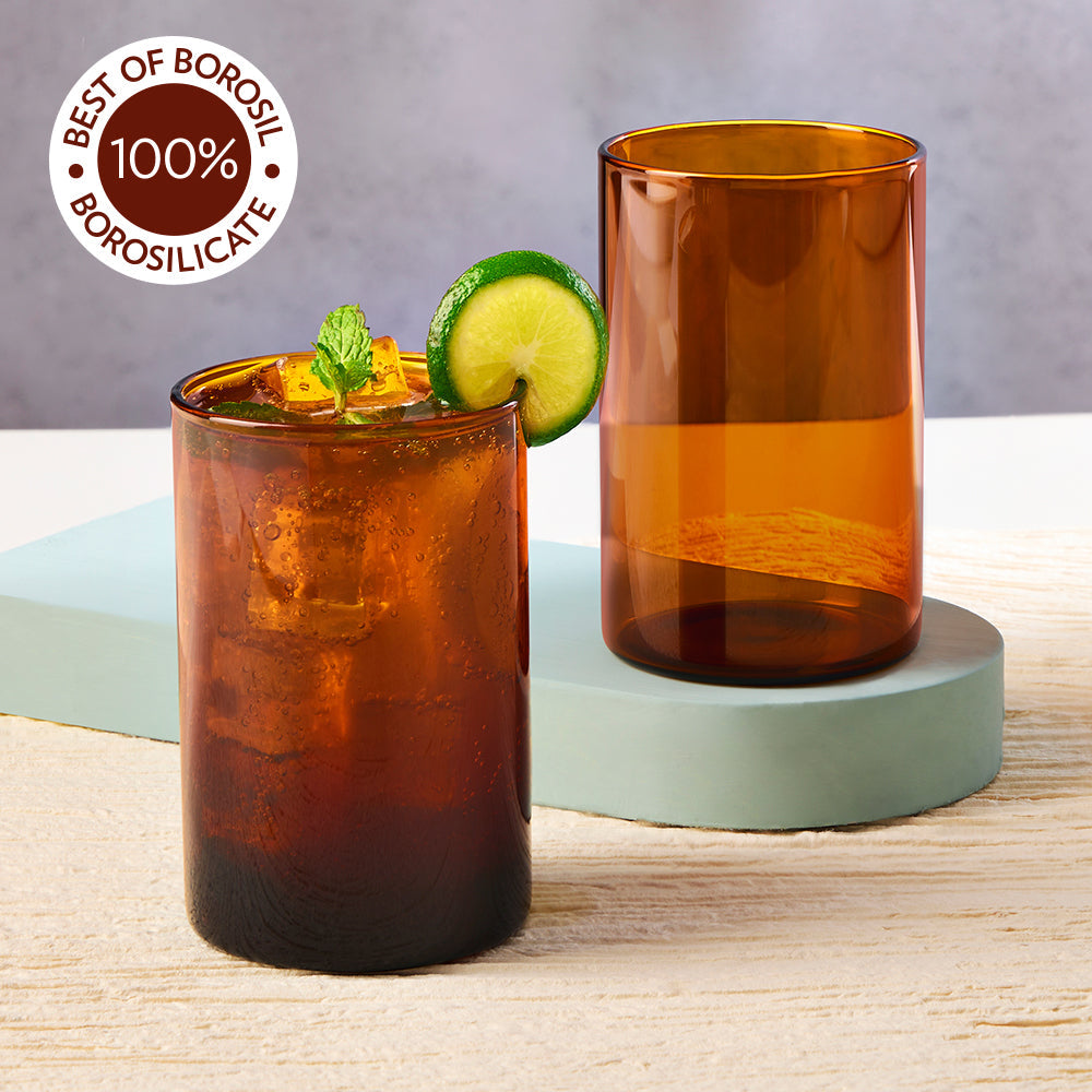 Amber Glass, Set of 6, 350ml