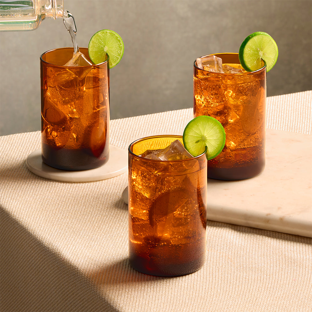 Amber Glass, Set of 6, 350ml