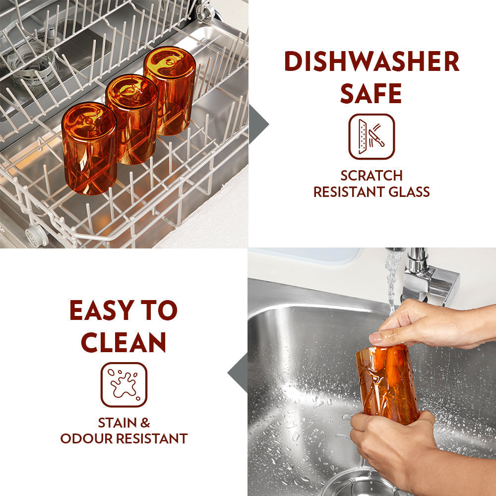 Amber Glass, Set of 6, 350ml